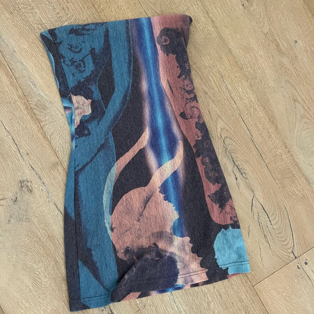 With Jean strapless mini dress
